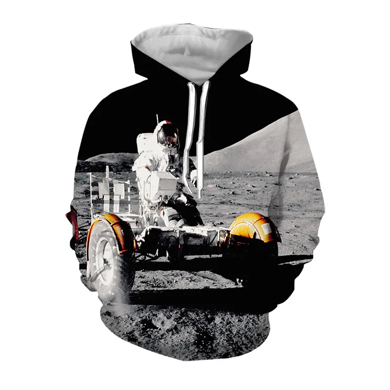 Jumeast Anime Elements Hoodie Astronaut Men's HoodieS Street Trend Clothing Casual Loose Personality Hooded Sweatshirt Jacket