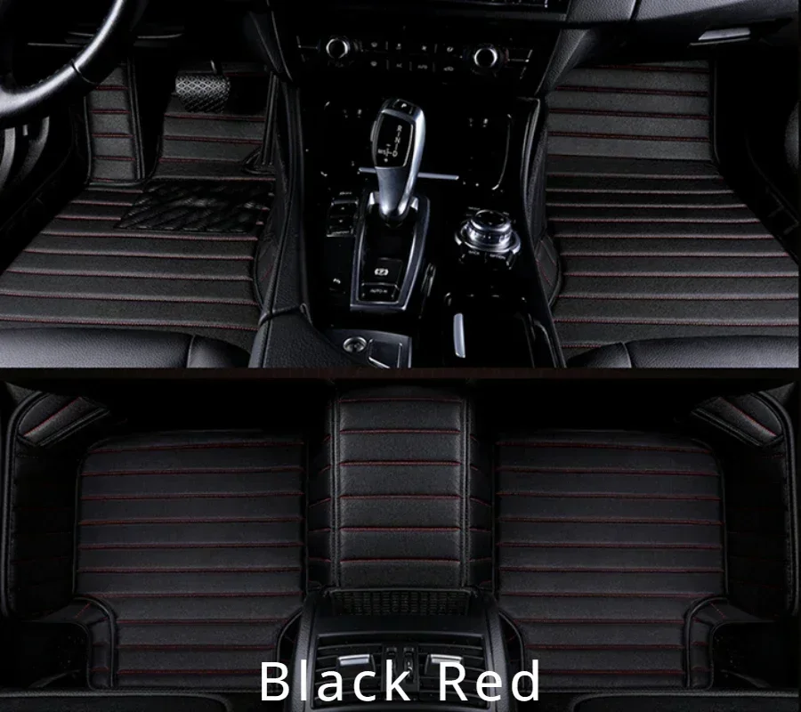 Striped Pu Leather 3D Car Floor Mat for Mercedes Benz ML Class W166 2012-2016 W164 G W463 GLK 2008-2014 Interior Car Accessories