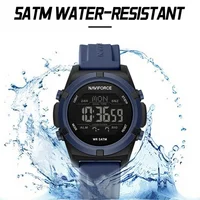 NAVIFORCE, reloj deportivo de lujo para hombre, cuarzo, 50M, resistente al agua, pantalla Dual LCD, alarma, cronómetro, relojes de pulsera para hombre, reloj Masculino