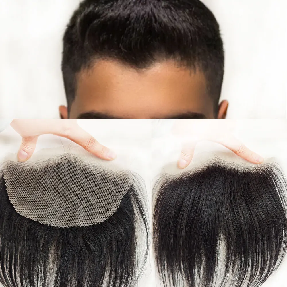 フルレースフロントaスタイルヘアピース自然なヘアラインブラックカラー男性と女性用ヘアトッパー3x63インチストレートヘアウィッグ