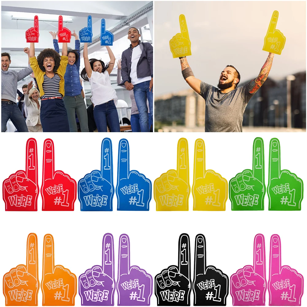 1PCS Cheering Event Gloves No. 1 Games Cheer Gloves Cartoon Giant Cheering No. 1 Finger for Cheering Cheerleading Celebration