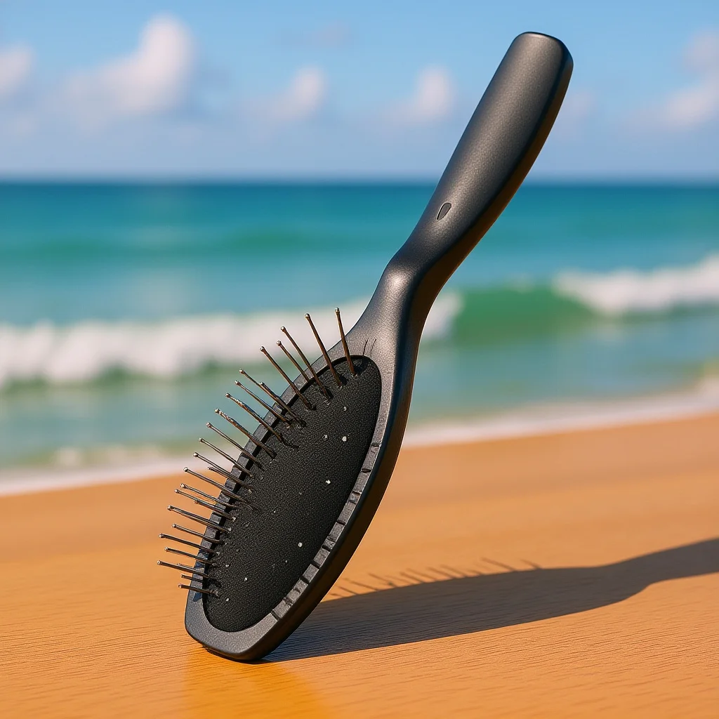 Cepillo de alambre, cerdas de acero, peine desenredante antiestático para cabello sintético y humano, Base acolchada suave, estilizador para rizado