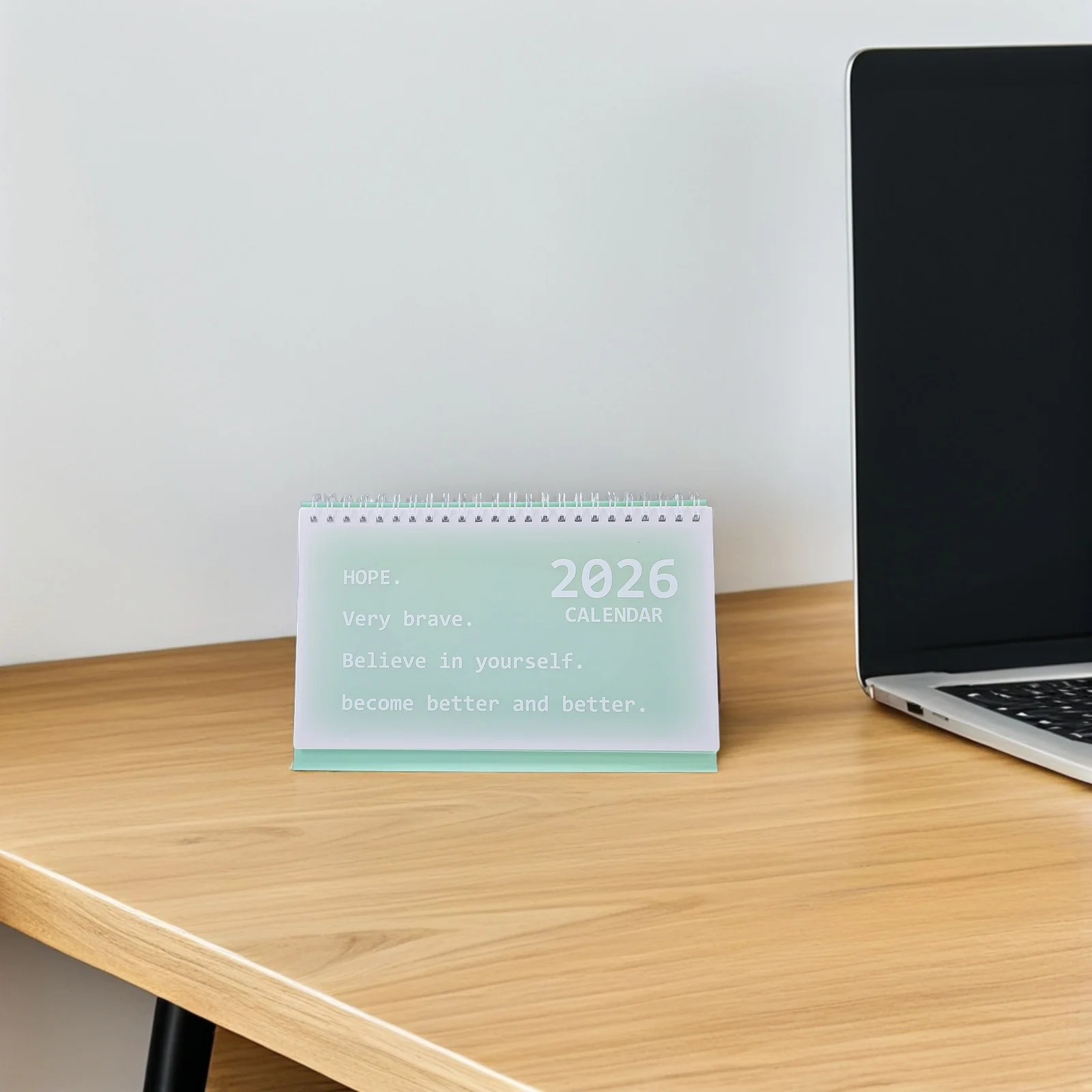 2pcs Coil Desk 2026 Small Desktop Calendar With Spiral Binding Thick Paper Yearly Date Display For Office Home Study Standing