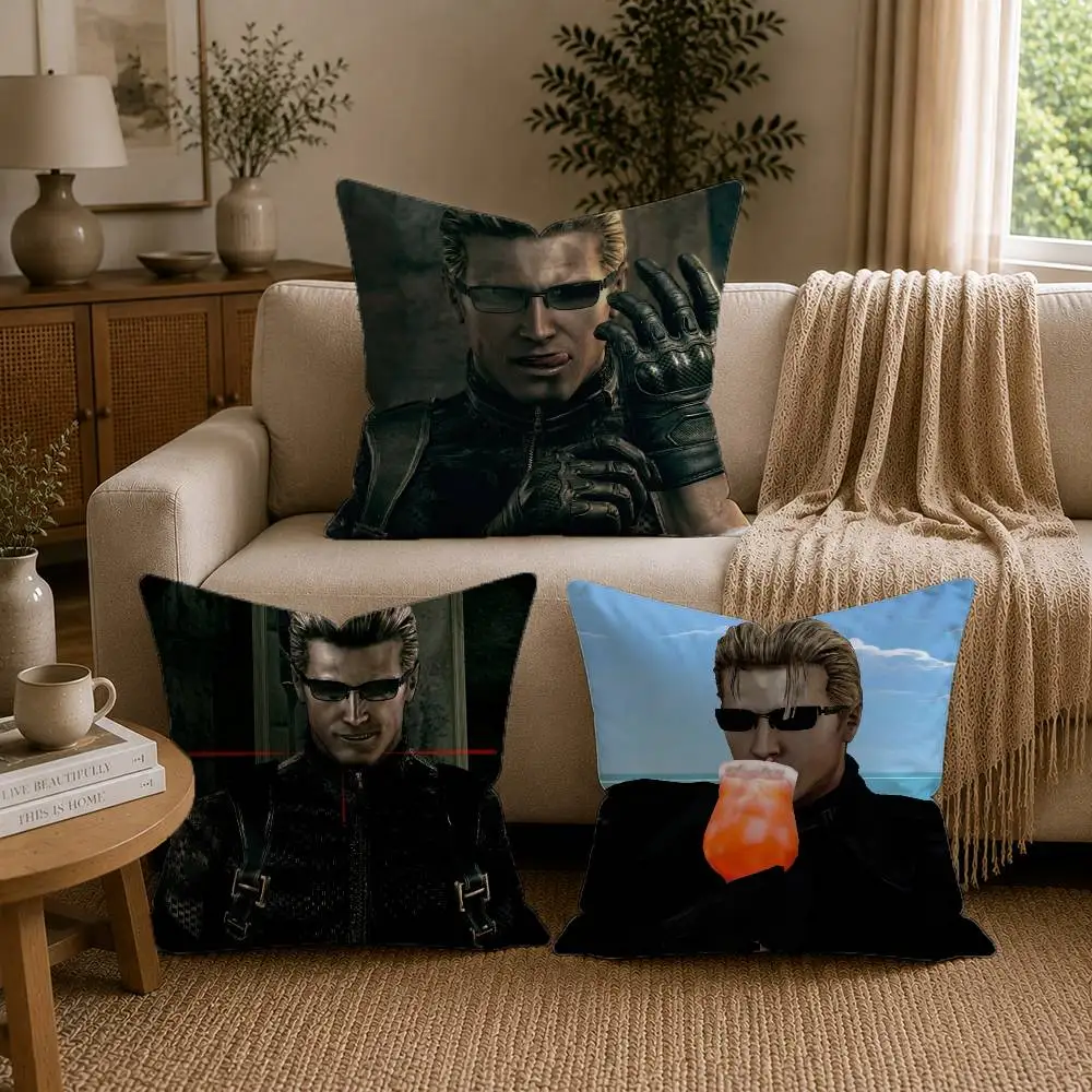 A-Albert W-Wesker Pillow Case for Sofa Living Room Home office Decor Protective Cover