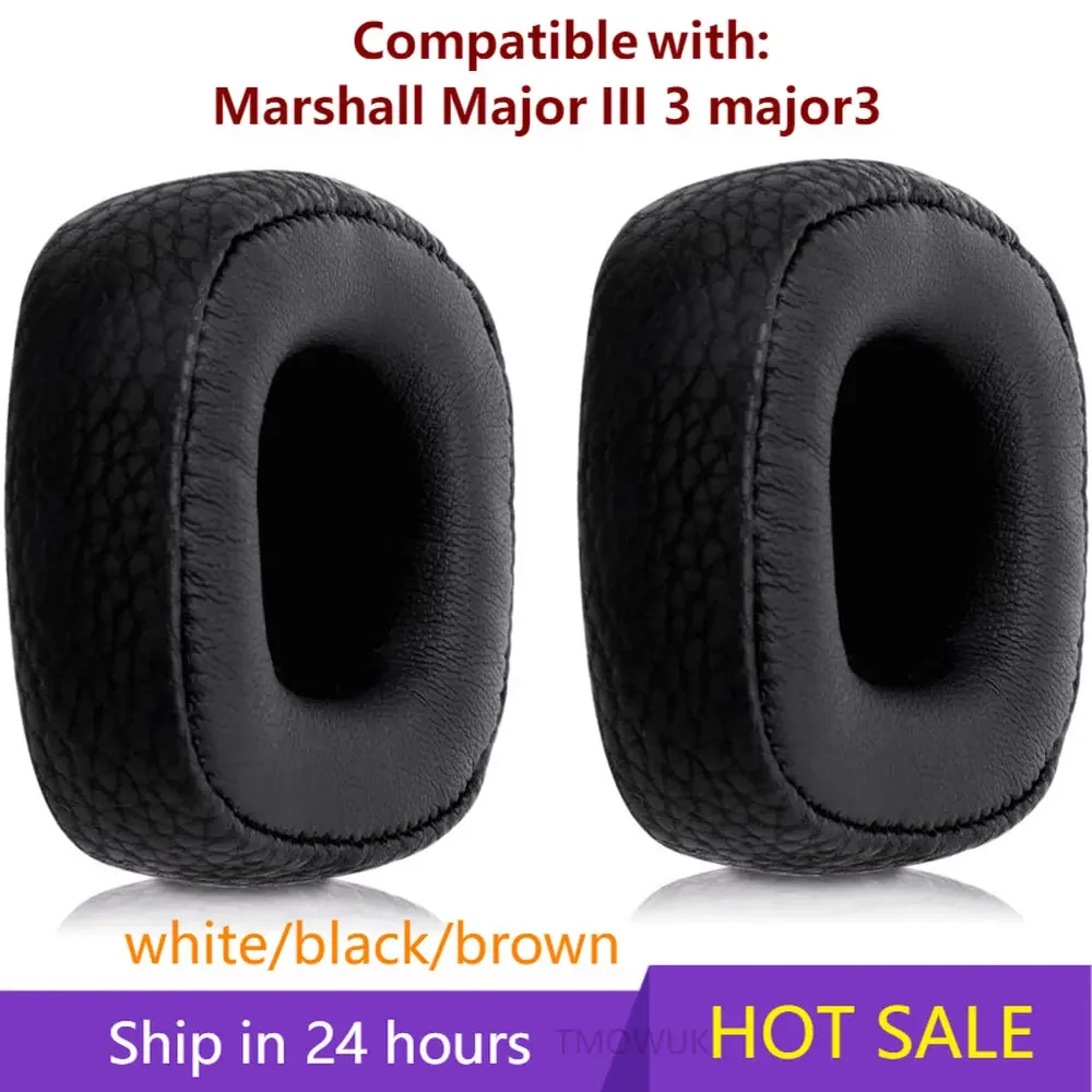 

Replacement PU Leather Ear Pads Over-Ear Earpad Cushion Foam Cover For Marshall Major 3 iii Headphone Withe/Black/Brown