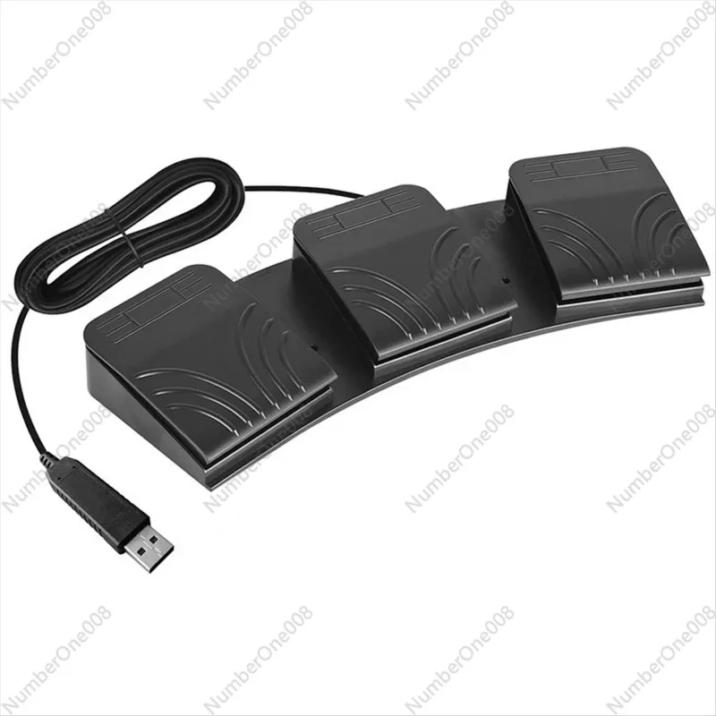 2026 USB Triple Foot Pedal Switch - Customizable PC/Laptop Keyboard Game Controller