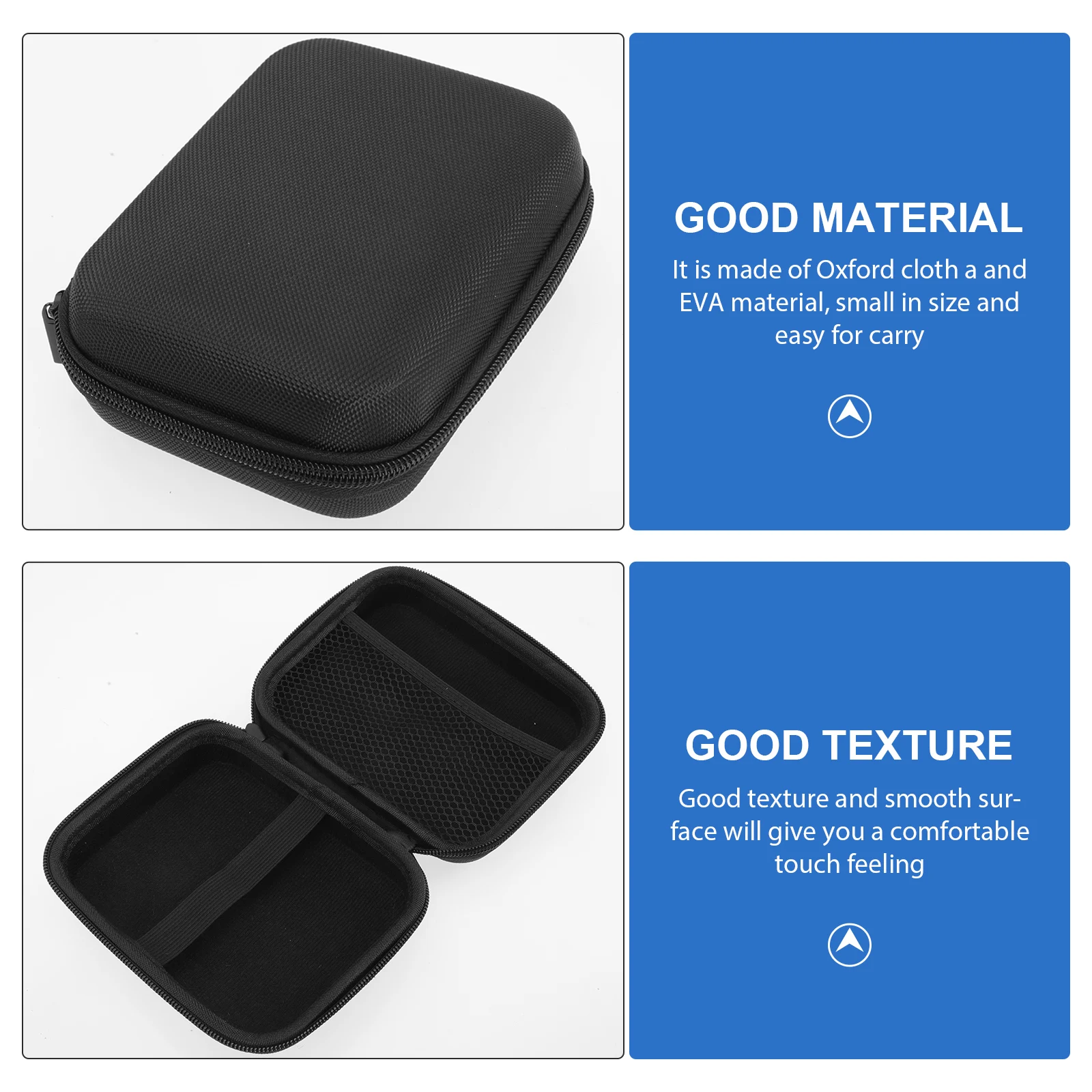 

Oxford Cloth Laptop Storage Bag Small Electronics ganizer Pouch EVA Material Travel Accessory Case Headset Cable