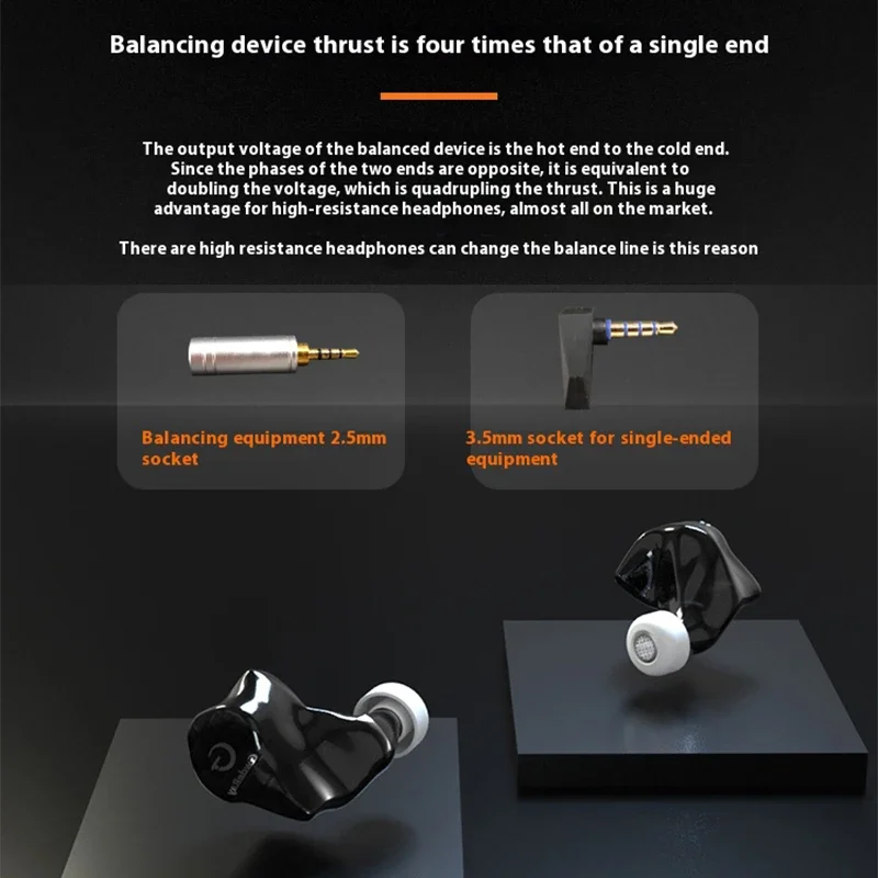 HD3 portable earphone balanced device, high thrust, standard TYPE-C port, bring back the pure sound quality.