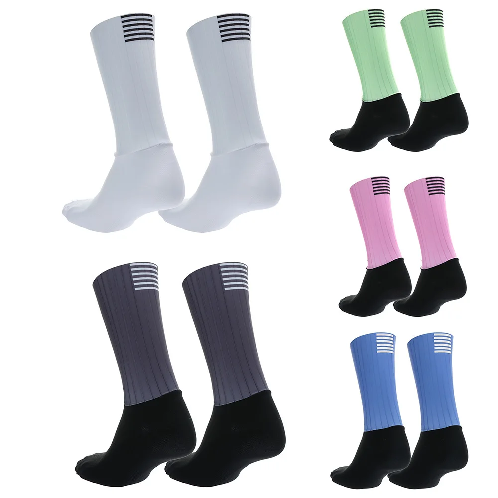 

Aero Breathable Socks Profession Socks Cycling Comfortable Pro Anti Team Slip Seamless Silicone Running Sport Bike Socks