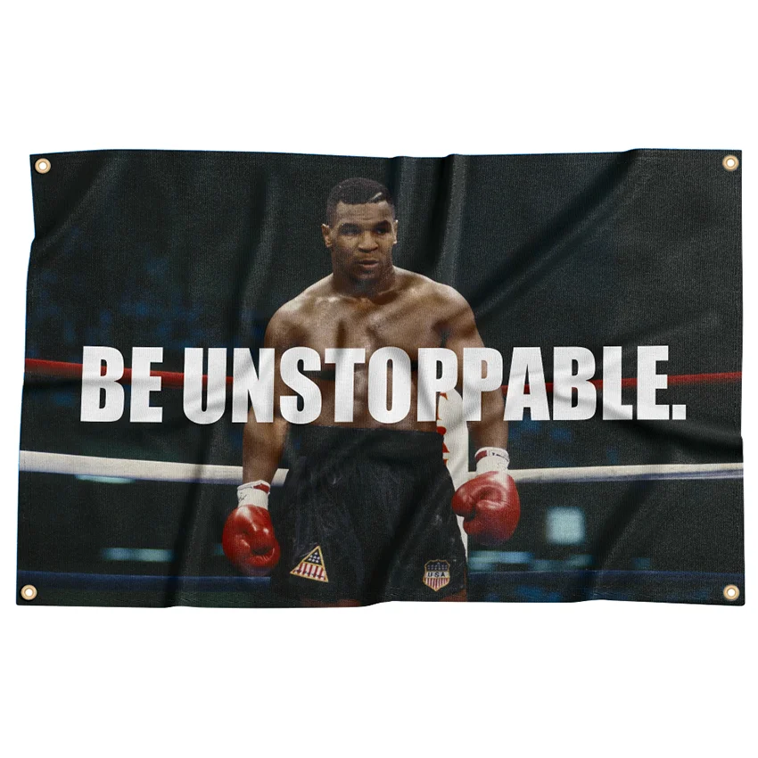 Be Unstoppable Fitness Flag Gym Banner Funny Tapestry 3x5 FT With Four Grommets For College Dorm Room Guys Man Cave Bedroom