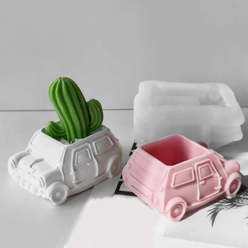 Creative Car Silicone Planter Molds Easy to Use Concrete Craft Moulds