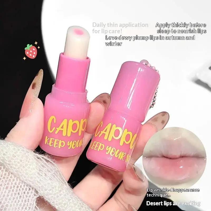 Cappuvini Clear Fruity Lip Balm Light Moisturizing Deep Hydration Plump Lip Reduces Lip Lines Lip Care Essential For Winter Use
