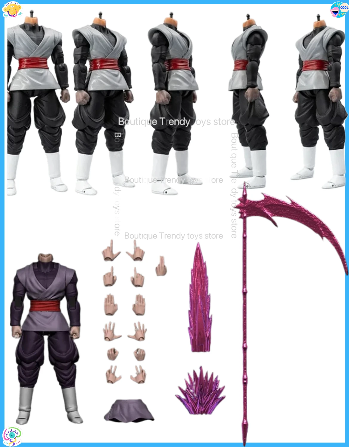 

In Stock Dragon Ball VitoForge VF Studio The Ignorant Scythe Lord Black Goku Son Goku Action Figures Toys Collection Gifts