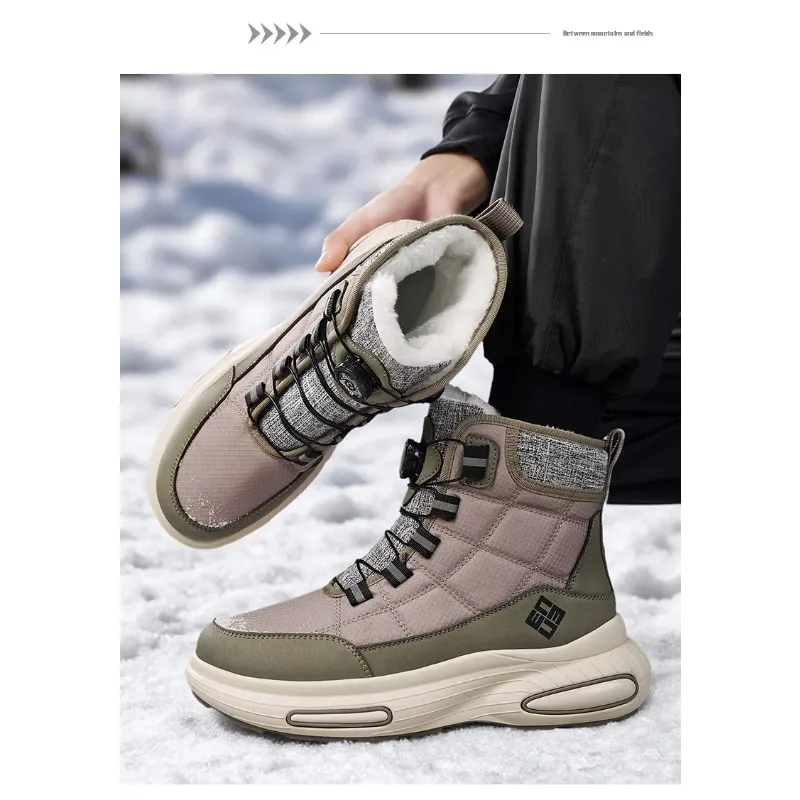 

New Boots Winter High Quality Keep Warm Mid-Calf Waterproof Snow Boots Comfortable Hiking Boots Outdoor Shoes for Men