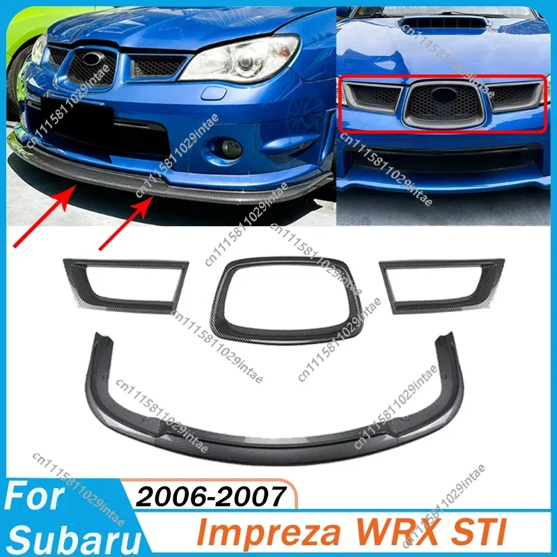 aa For Subaru Impreza WRX STI 2006-2007 Car Front Hood Grill Grille Racing Bumper Lip Body Kit Accessories Modification Exterior