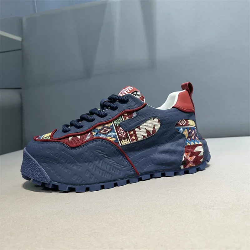 أحذية رياضية رجالية فاخرة أحذية كاجوال عصرية مع قاعدة سميكة عالية الرفع وأحذية جري مقاومة للاهتراء Zapatillas Deportivas