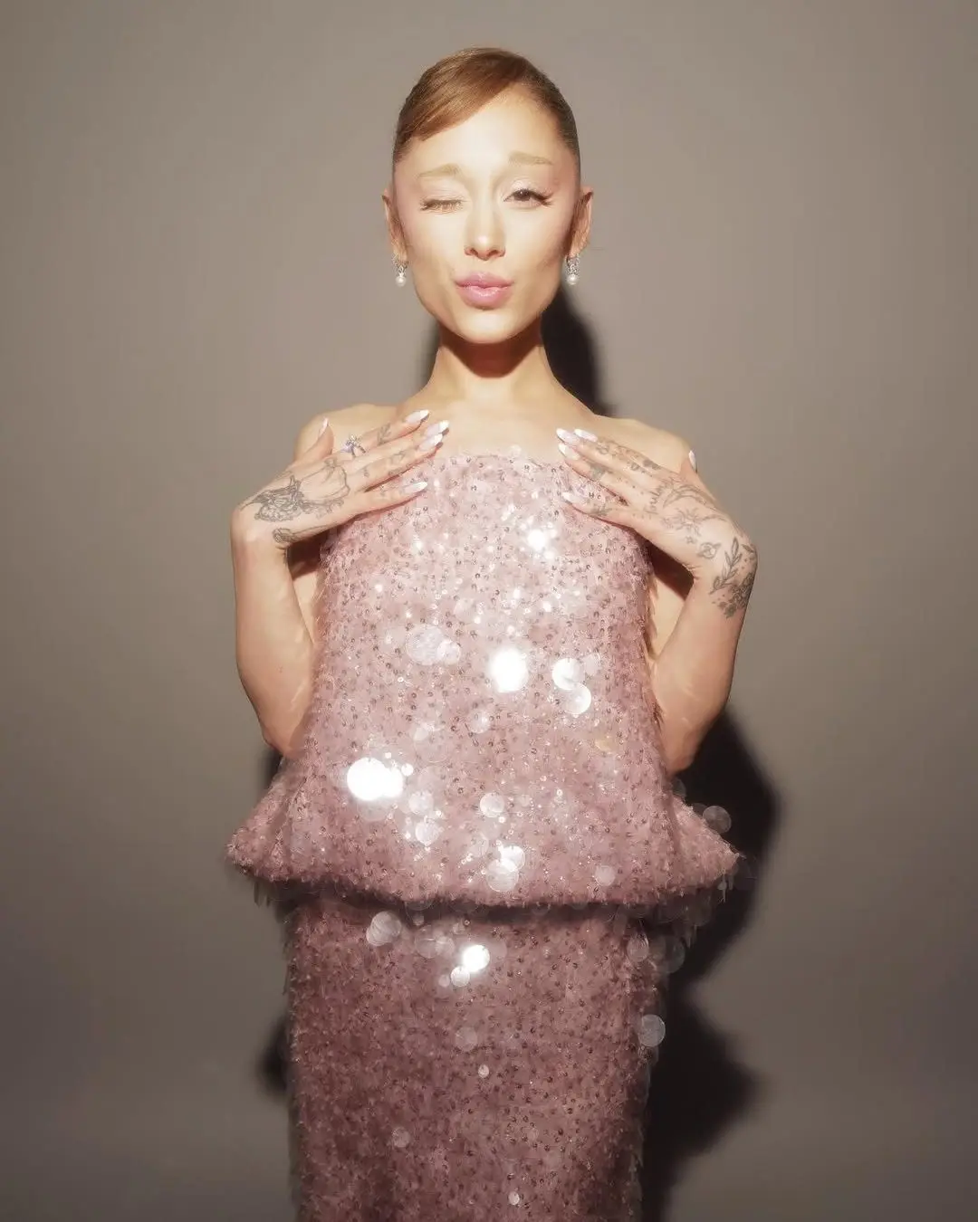 فستان ترتر لامع فستان سهرة للنساء فستان وردي كبير ترتر مناسبة رسمية فستان السجادة الحمراء فساتين حفلات الزفاف