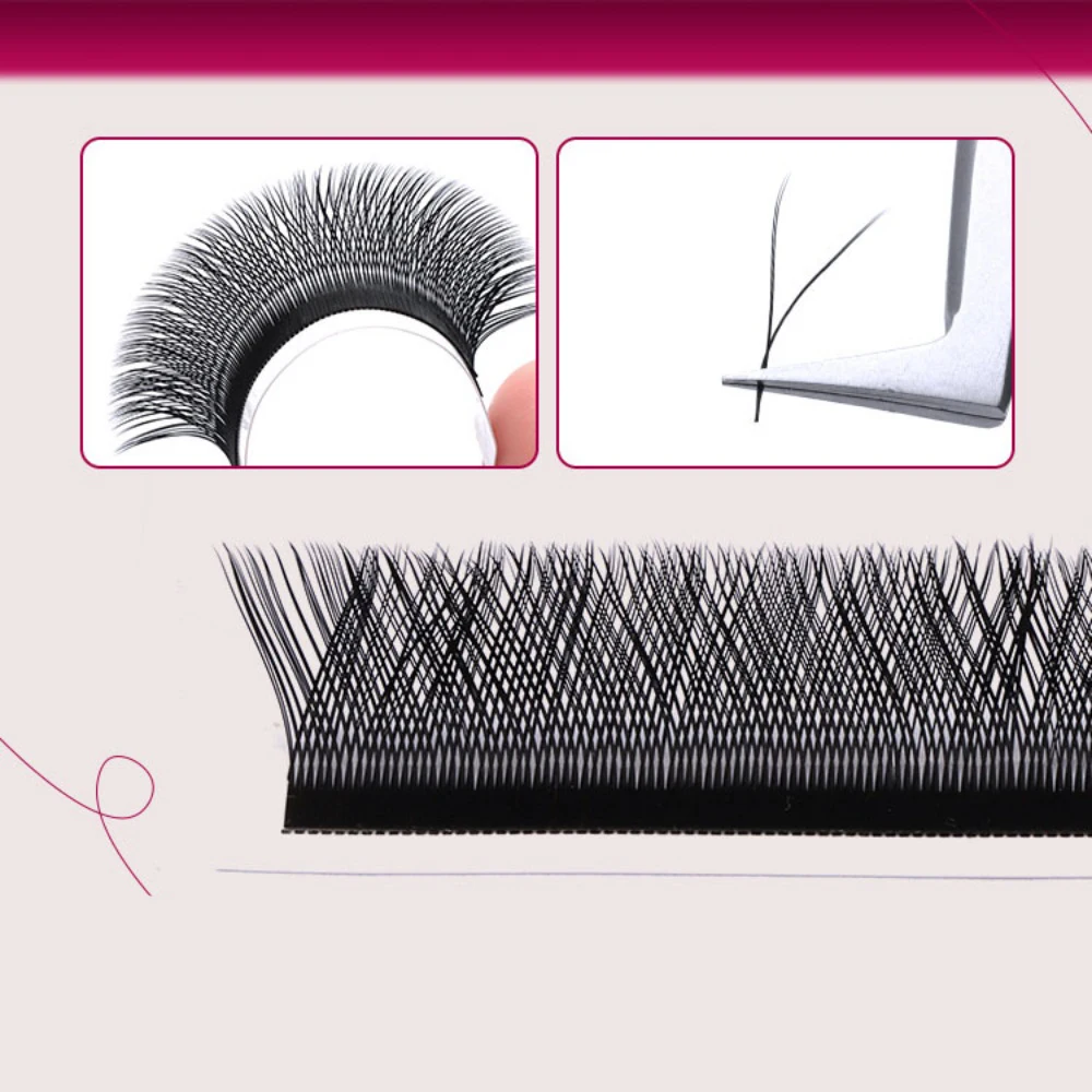 YY Shape Fans False Eyelash D Curled 8-15mm 0.07 Natural Soft High Quality Individual Lashes DIY Extension Makeup Tools
