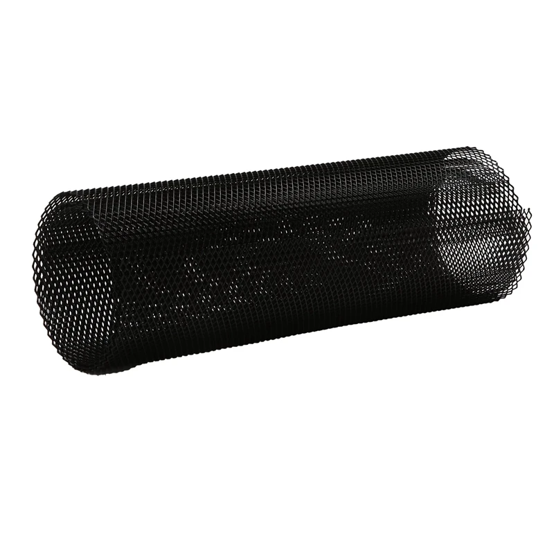 100X33CM Car Grill Mesh Sheet, Black Painted Aluminum Alloy Grille Mesh Roll, 4 X 8 Mm Rhombic-Shape Grids