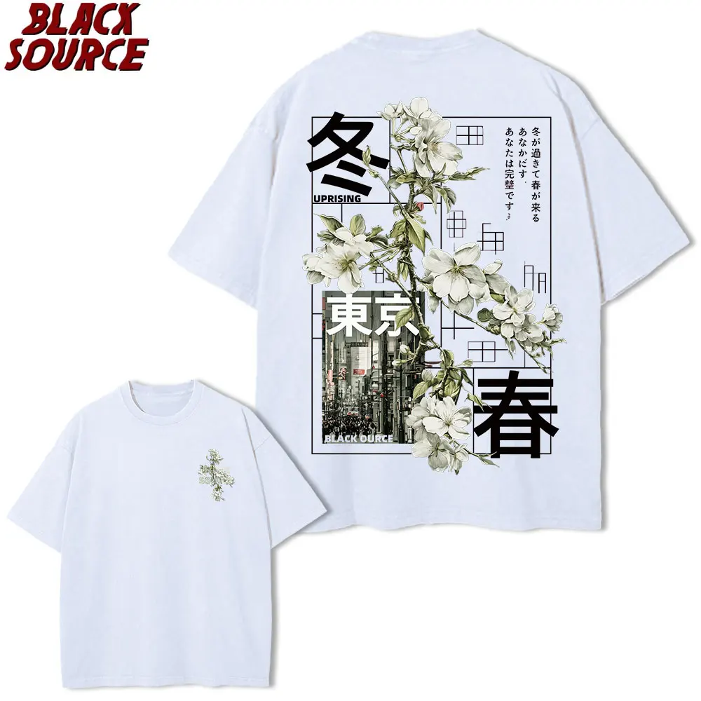 T474 Herren Kurzarm-T-Shirt im japanischen Stil, vielseitiges Design, geeignet für alle Jahreszeiten, bequemes Sommer-Oberteil, 100% Baumwolle – Detail 16