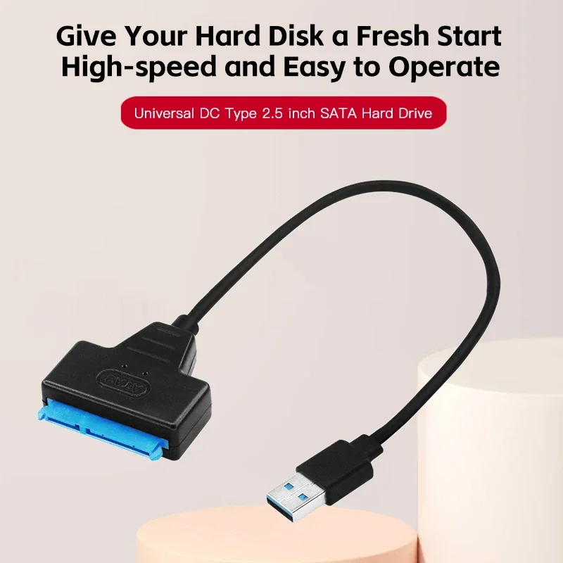 สายอะแดปเตอร์ฮาร์ดดิสก์ขนาด2.5นิ้วสาย USB สำหรับไดรฟ์ง่ายต่อการสายขับ SATA22สายแบบปาก