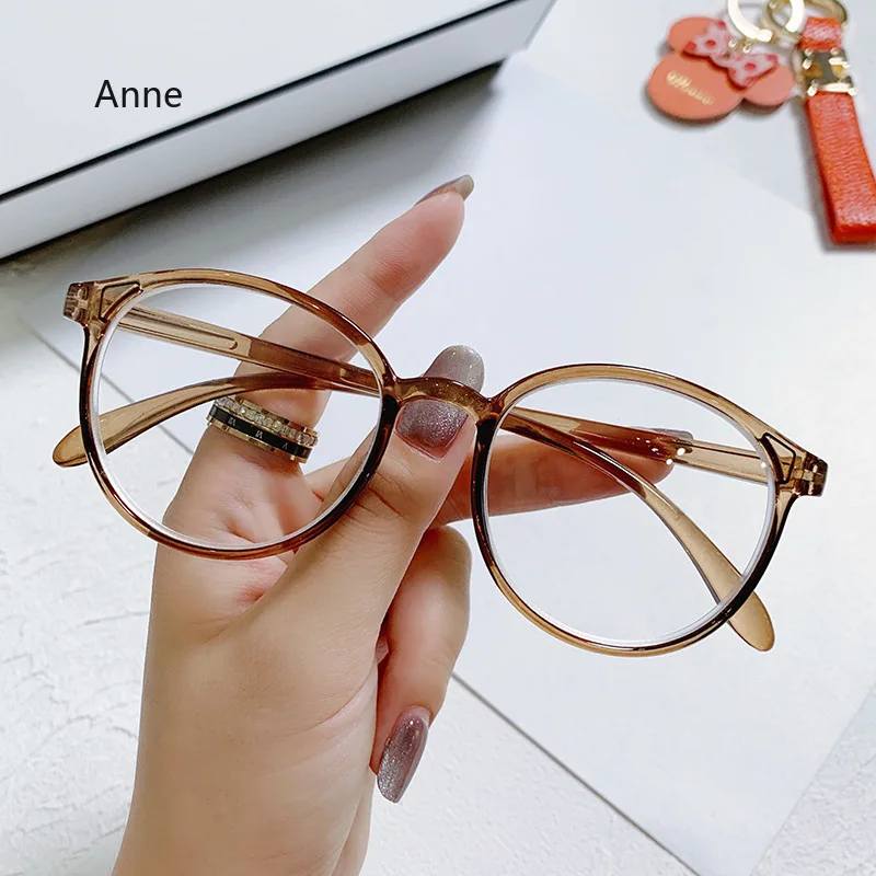 Women's Round Clear Lens Myopia Glasses Transparent Near Sight Frame Eyeglasses Eyewear Unisex Anti-blue Ray Diopter Myopia