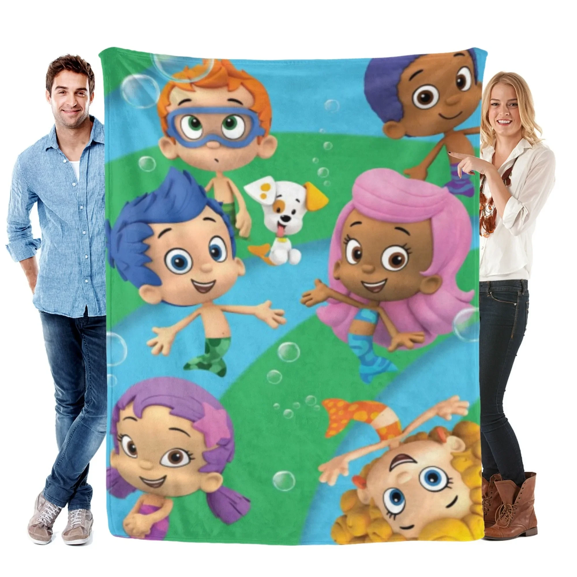 

Фланелевое одеяло с мультяшным принтом «Павлин и рыбы», мягкое и удобное, всесезонное, для спальни и дивана