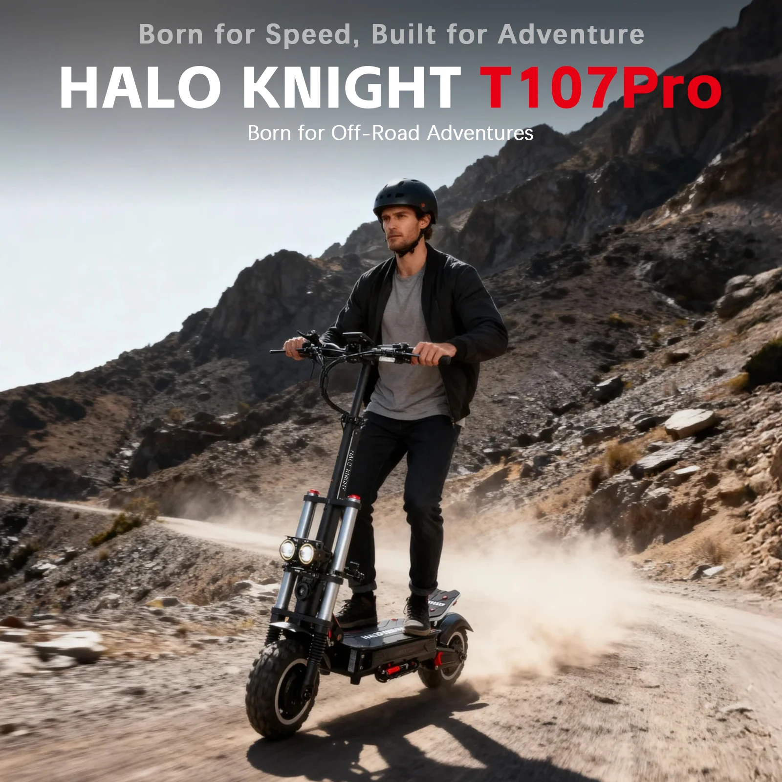 HALO KNIGHT T107Pro 60V 6000W 38,4Ah Elektroroller Professioneller 95km/h E-Scooter mit Doppelmotor Leistungsstarker Schneller 80KM E-Scooter – Detail 1