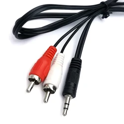 3.5mm Jack to 2 RCA Audio Cables Stereo 3.5 mm Male to 2RCA Male Coaxial Aux Cable For TV Sound Laptop Mp3 Speakers 1.5M