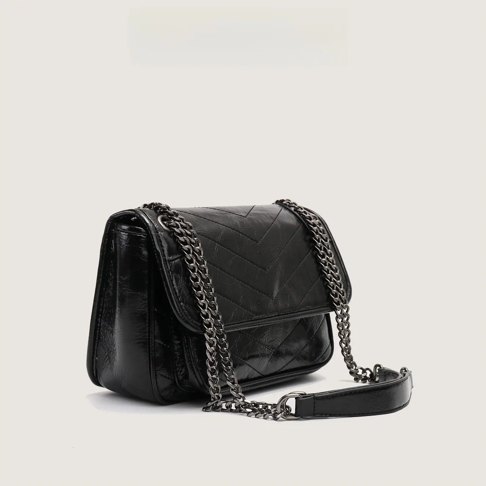 

Ele Women's Large Capaci oulder Bag Faion Trendy Chain Crossbody Bag Elanman Casual Handbag Soft Synthetic Leather