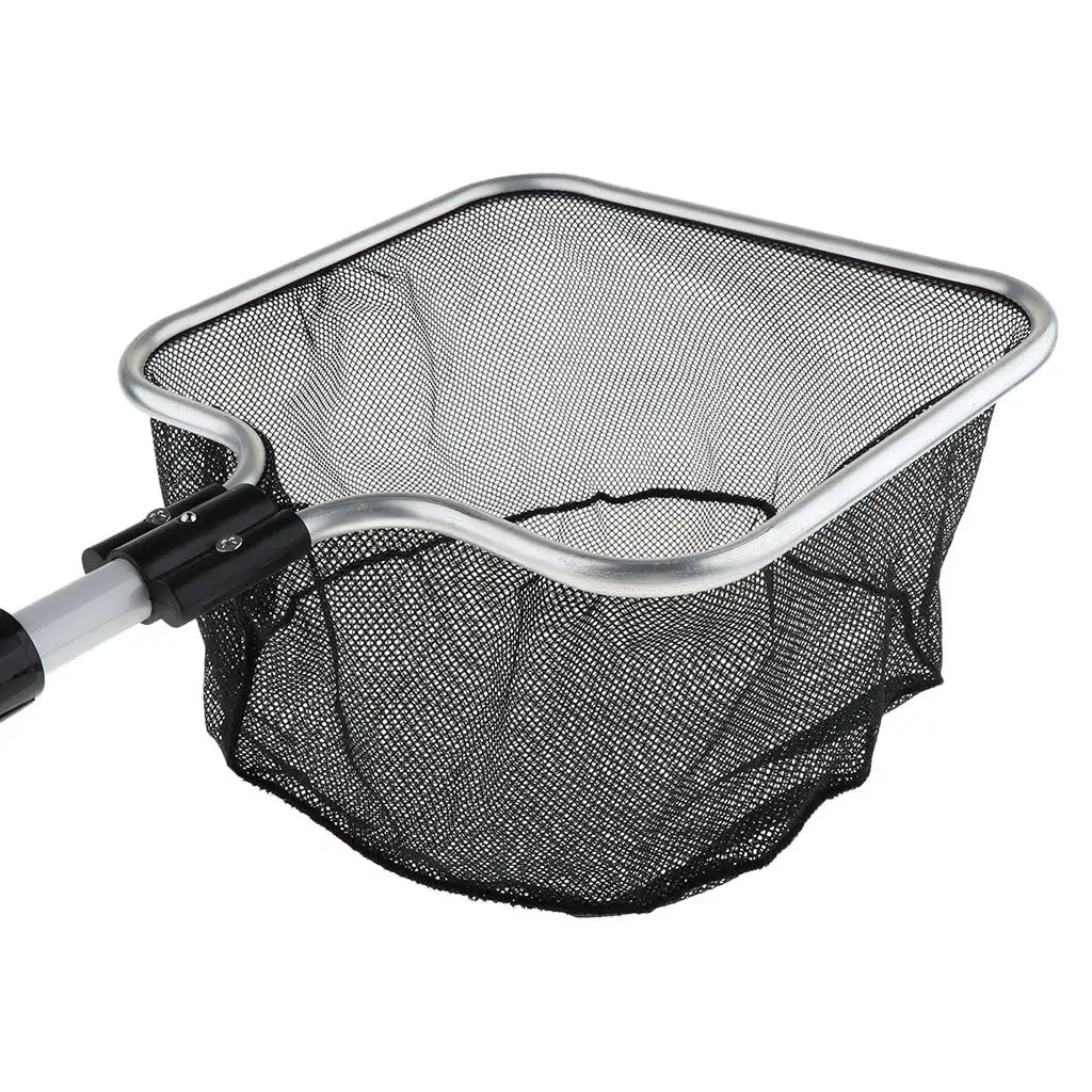 Square Landing Net Aquatic Equipment Accessories for Aquarium Fish Tanks Zinc Alloy Handle Use