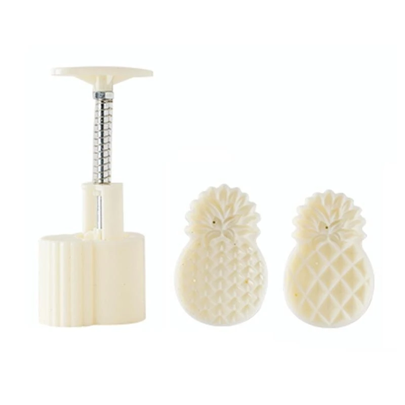 

G6KF Pineapples/Flower Shape Dessert Moulds Dessert Molds Dessert Stamp Hand Pressure Plastic Materials Baking Accessories