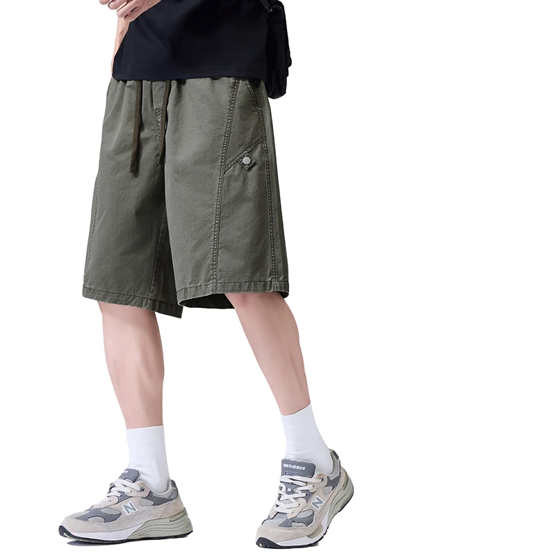 

Men's Cargo Shorts Summer Trendy Breathable 100% Cotton Casual 5-Point Pants Comfortable Versatile Daily Outing Loose Trousers