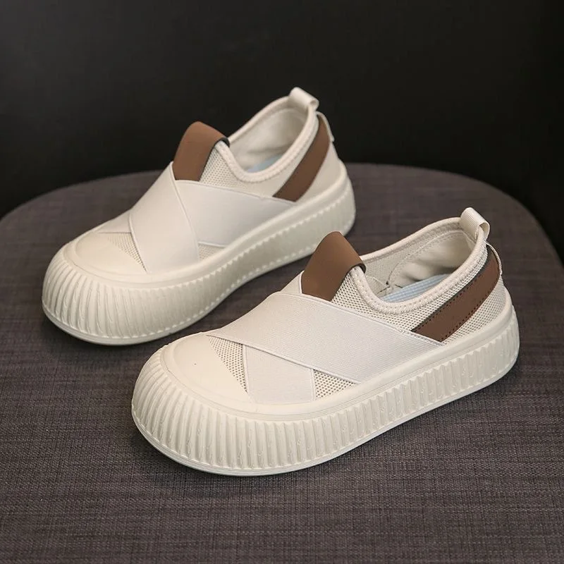 New Casual Canvas Sneakers Women Summer 2024 New In Sports Running Shoes Woman Comfort Slip-on Flat Sneaker Size 35-40