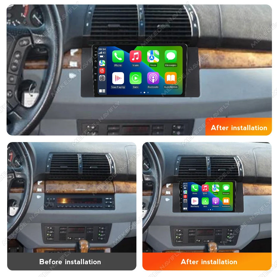 IPS Touch screen 9inch Car Radio For BMW 5 E39 E53 X5 1995-2006 Wireless Carplay Android Auto Multimedia Player GPS Autoradio BT view 2