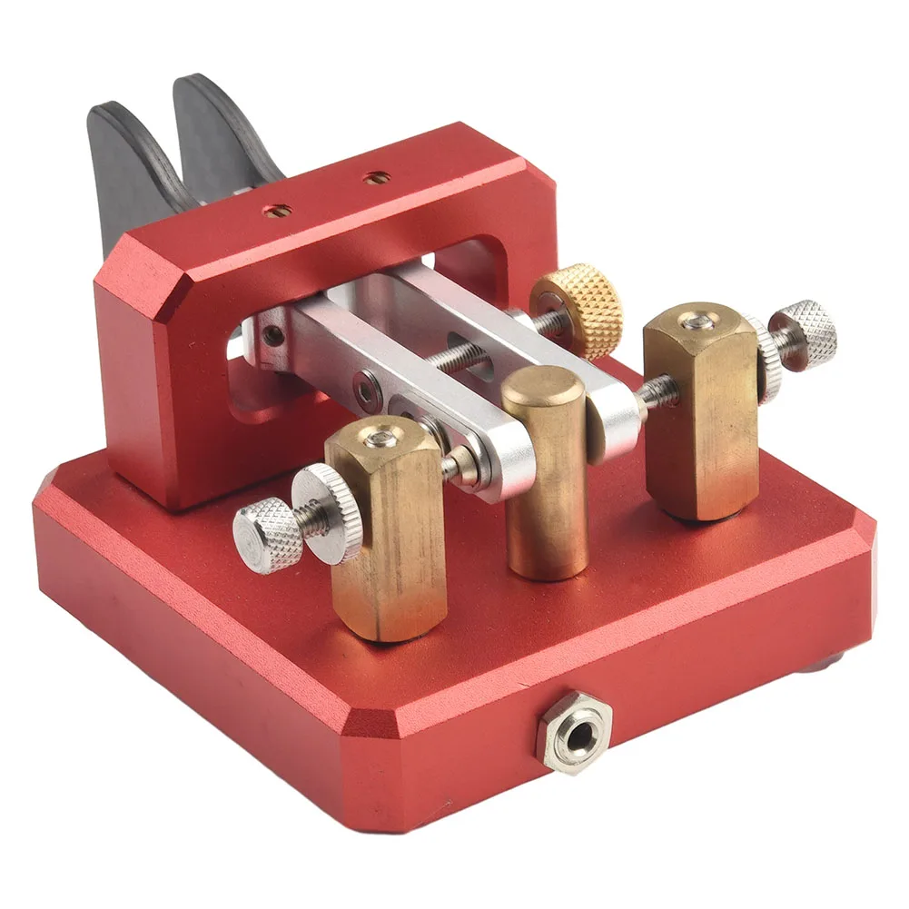 For CW Operators Automatic Telegraph Key Audio Interface CW Key Reliable Contact Performance Carbon Fiber Composite Blades
