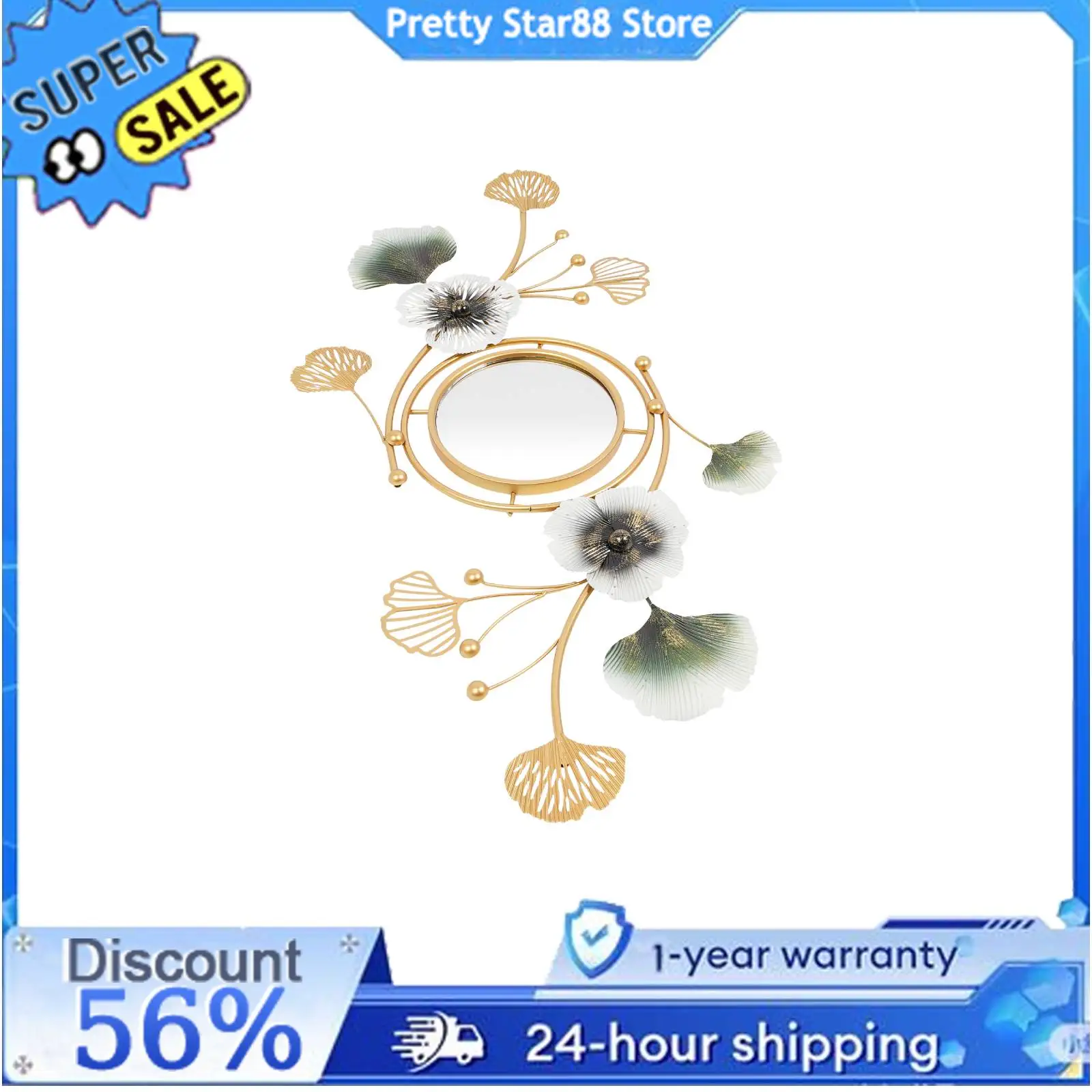 

Настенное зеркало, устойчивое к коррозии, современное настенное украшение, простое в установке настенное зеркало, украшение для гостиных/ванных комнат