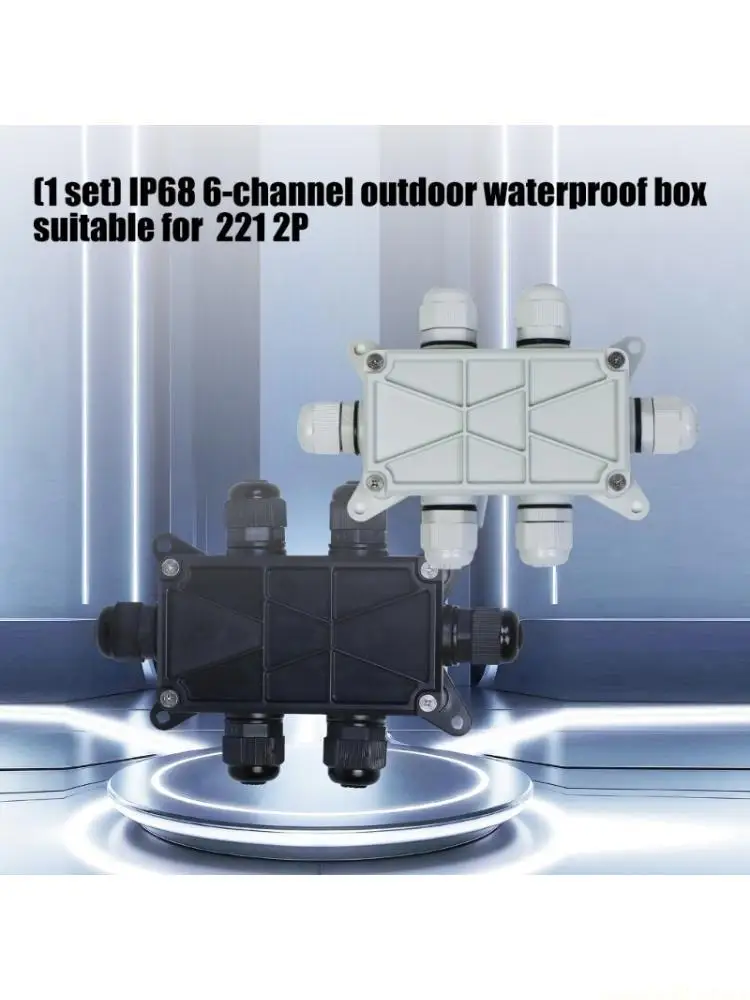 

IP68 Rating Waterproof Junction Box for 6 Terminals Outdoor Applications