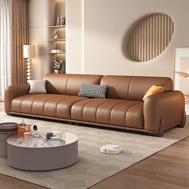 Modern Leather Sofas Living Room Sectional Elegant Modern Sofas Comfortable Lounge Canape Salon De Luxe Luxury Furniture