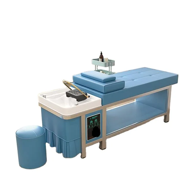 

YUANKAI Stainless Steel Shampoo Bed High-end Water Circulation Massage Head Therapy Spa Bed