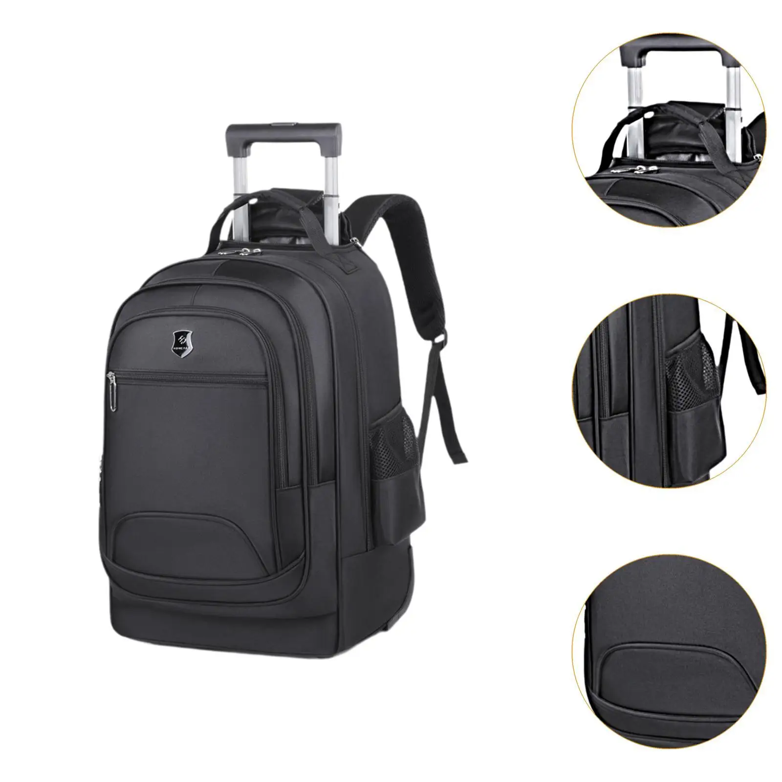 Rolling Backpack Multipurpose Trolley Suitcase for Overnight Travel Business