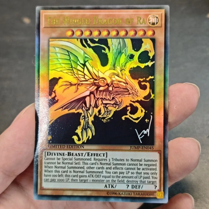 Yu-Gi-Oh! Egyptian God 15th Anniversary English Different Painting Ur Gold Flash Card Slifer The Sky Dragon Game Collection Card