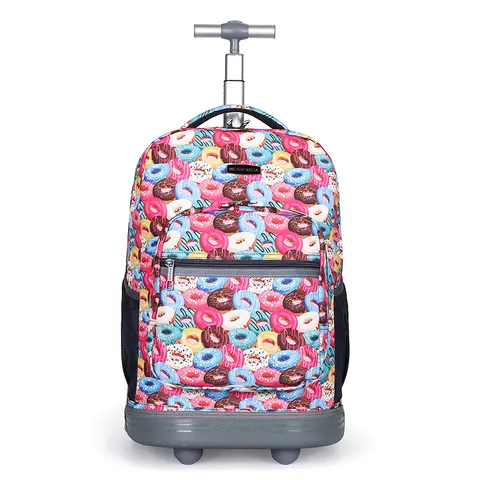 Rolling Backpack for Girls School Backpack with Wheels for Boys Wheeled Bookbags Trolley School Bags for Teens