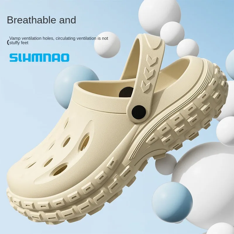 

EVA Dong Dong Shoes for Men and Women 2025 Beach Shoes Non slip Breathable Soft Bottom Baotou Indoor Slippers Outdoor Sandals