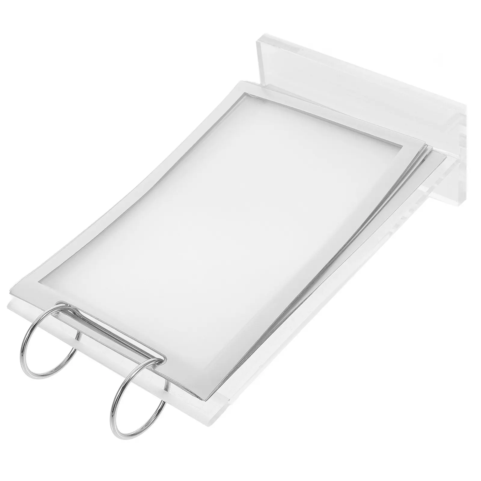 Flip Menu Display Stand Clear Acrylic Desktop Table Top Sign Holder for Restaurant Cafe Office Home Decor Shop Training Center