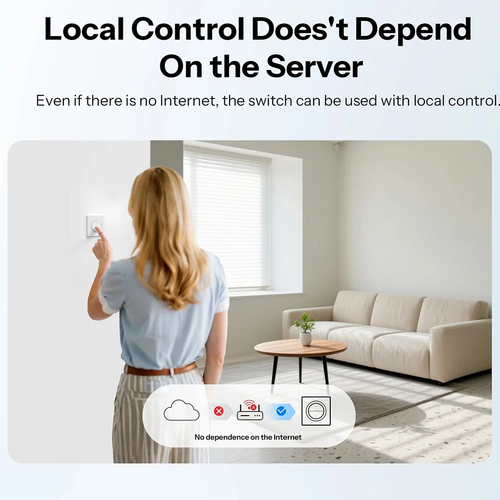 

Умный настенный выключатель Wi-Fi для рольставней серии MINI E Fusion, 150 Вт, 10 А, 2,4 ГГц, IP65, 86x86 мм, сенсорный, управление через приложение и голосом