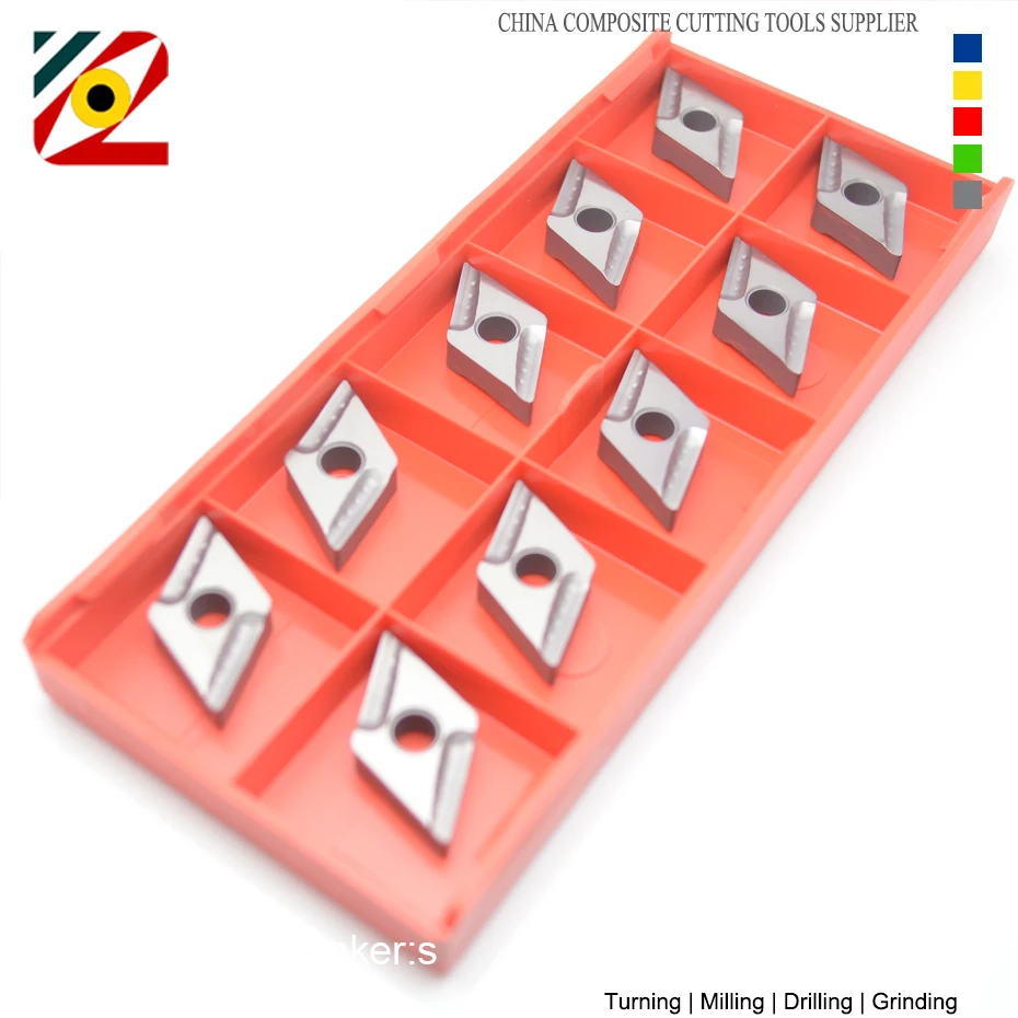 EDGEV 10PCS Cermet Insert DNMG150404R DNMG150404L CNC Lathe Cutter Carbide Inserts External Turning Tools VF CT3000