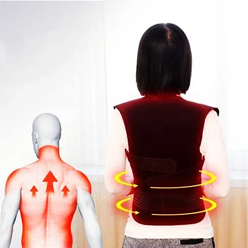 Pain Relief Vest Tourmaline Self-heating Magnetic Therapy Waist Back Shoulder Posture Corrector Spine Lumbar Brace Belt Health