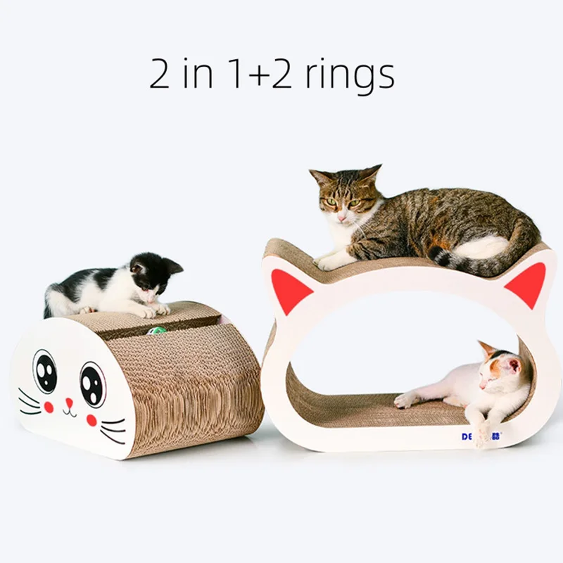 

Large Cat Head Shaped Corrugated Paper Cat Scratching Board Cat Claw Sharpening Toys Cat Pet Supplies Multi-Size Combination Cat