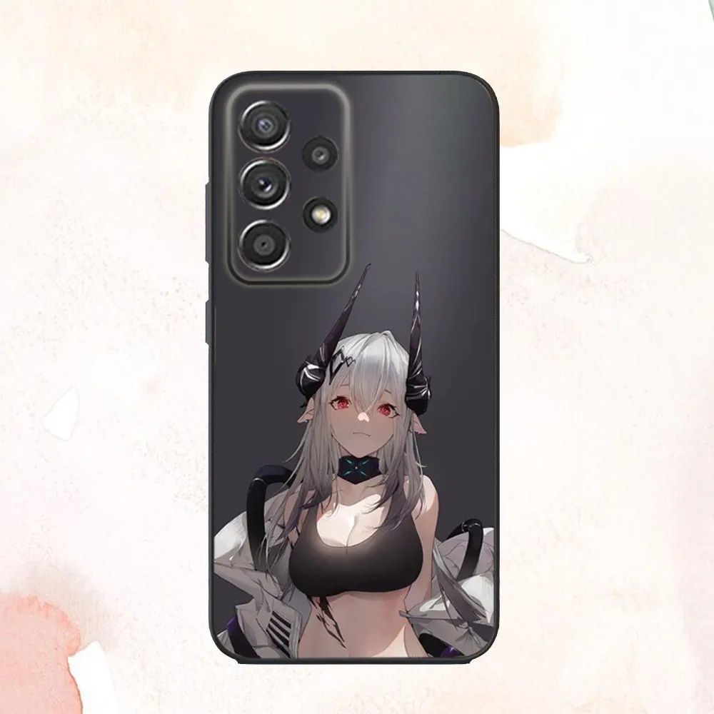 삼성 S25,S24,S21,S22,S23,S30,Ultra,S20,Plus,Fe,Lite,Note,10,9,5G 블랙 커버용 A-Arknights 게임 전화 케이스